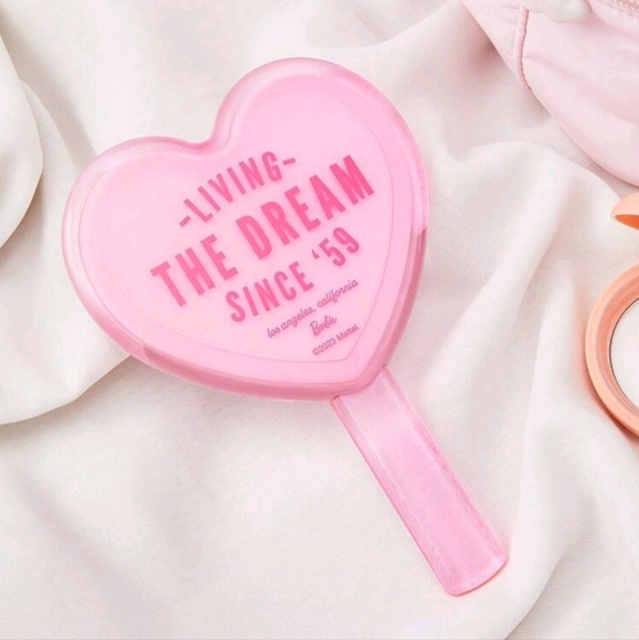Barbie Mattel Miniso Inspired by The Barbie Movie Heart Handheld Mirror - Picture 9 of 9